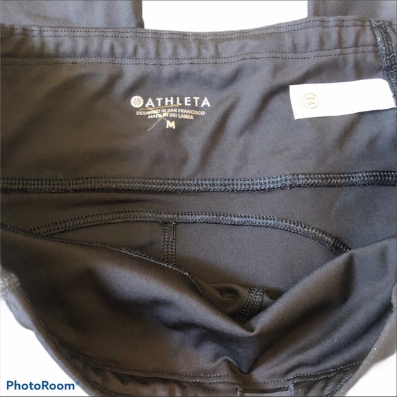 Athleta Velocity Crop Black Raw Hem NWT M NWOT XS - Picture 7 of 7